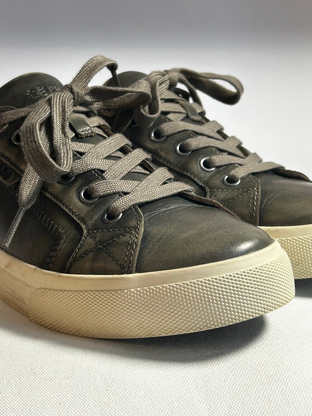 Taos Plim Soul Lux Black Leather Lace Up Sneakers Womens 7.5 PLX-13994A